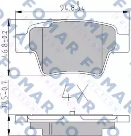 FOMAR FRICTION fo896181 -  Комплект тормозных колодок, дисковый тормоз